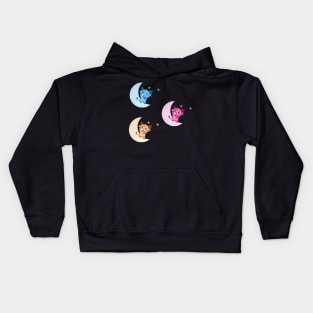 Cute Cows Dancing on Moon Sticker Pack Kids Hoodie